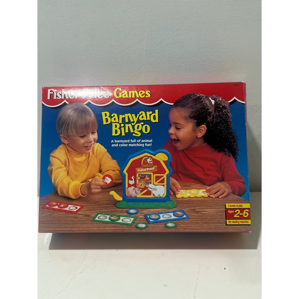 Fisher-Price Barnyard Bingo Game 78872 Animal Color Matching Preschool Toy 1997